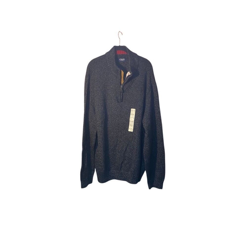 NWT, chaps men’s long sleeve charcoal Heather Sweater, XXL